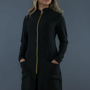 Jaleco Slim Feminino Manga longa Zipper